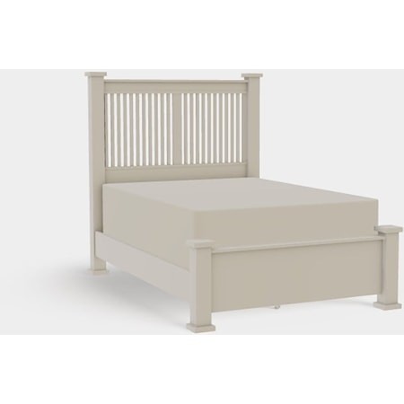 American Craftsman Full Prairie Spindle Bed with Low Footboard
