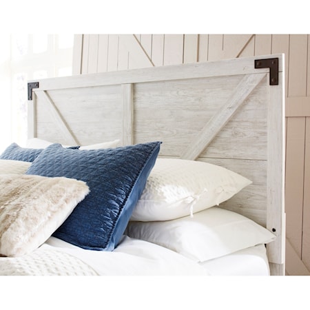 Queen Platform Bed with Panel Headboard