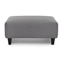 Casual Cocktail Ottoman with Tapered Legs