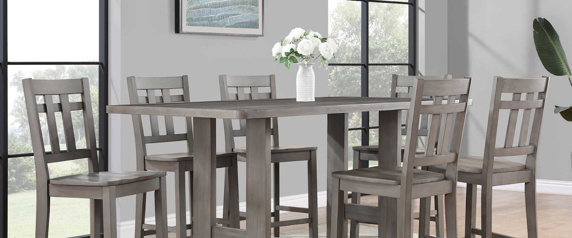 Toscana Rustic 7-Piece Counter Height Dining Set