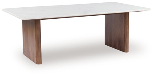 Rectangular Coffee Table with Marble Top