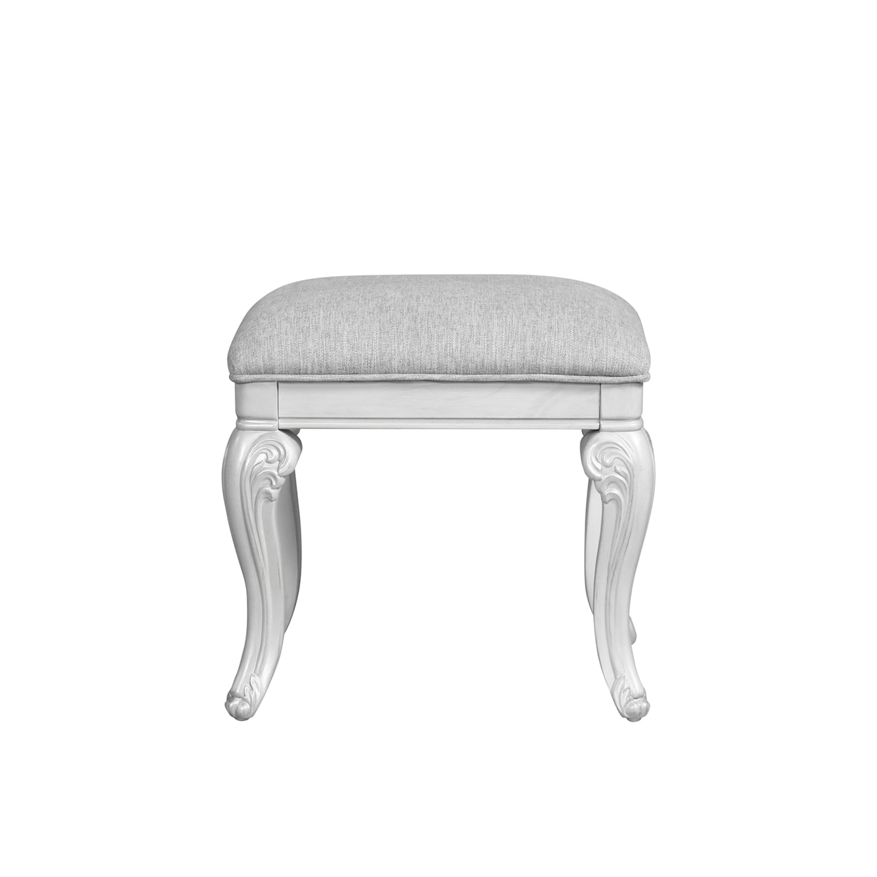 New Classic Cambria Hills Upholstered Rectangular Vanity Stool