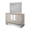 Michael Amini Hollywood Swank 8-Drawer Dresser with Landscape Mirror