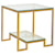 Artistica Artistica Metal Bonaire Square End Table with Glass Top and One Shelf