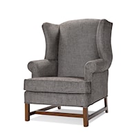 Traditional Wing Back Chair with Rolled Arms