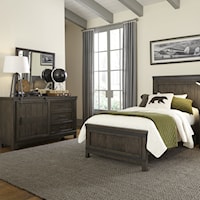 Transitional 3-Piece Full Panel Bed Set