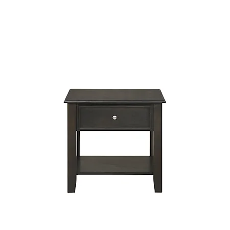Casual End Table with Drawer