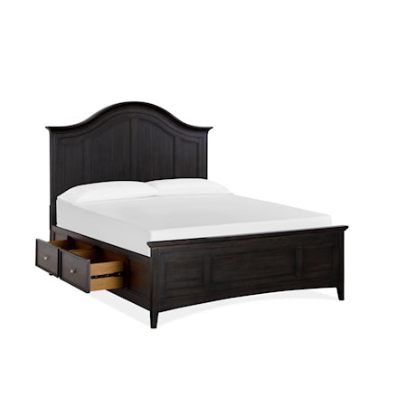 Queen Arched Storage Bed