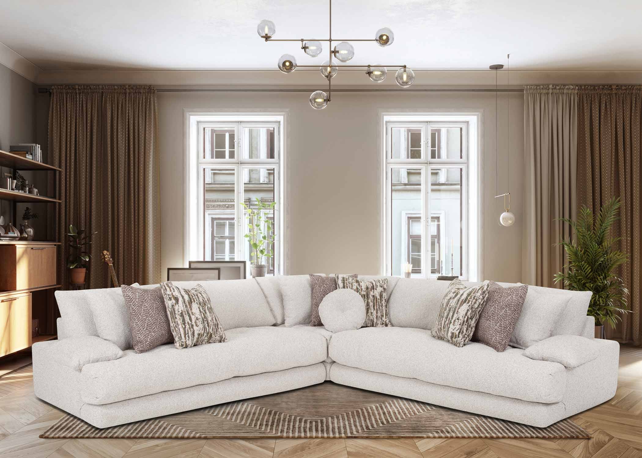 Franklin 831 Jade/Neptune 3-Piece Sectional Sofa