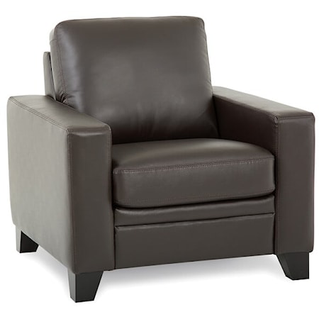 Creighton Contemporary Upholstered Chair with Track Arms