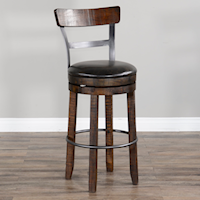 Rustic Swivel Bar Stool