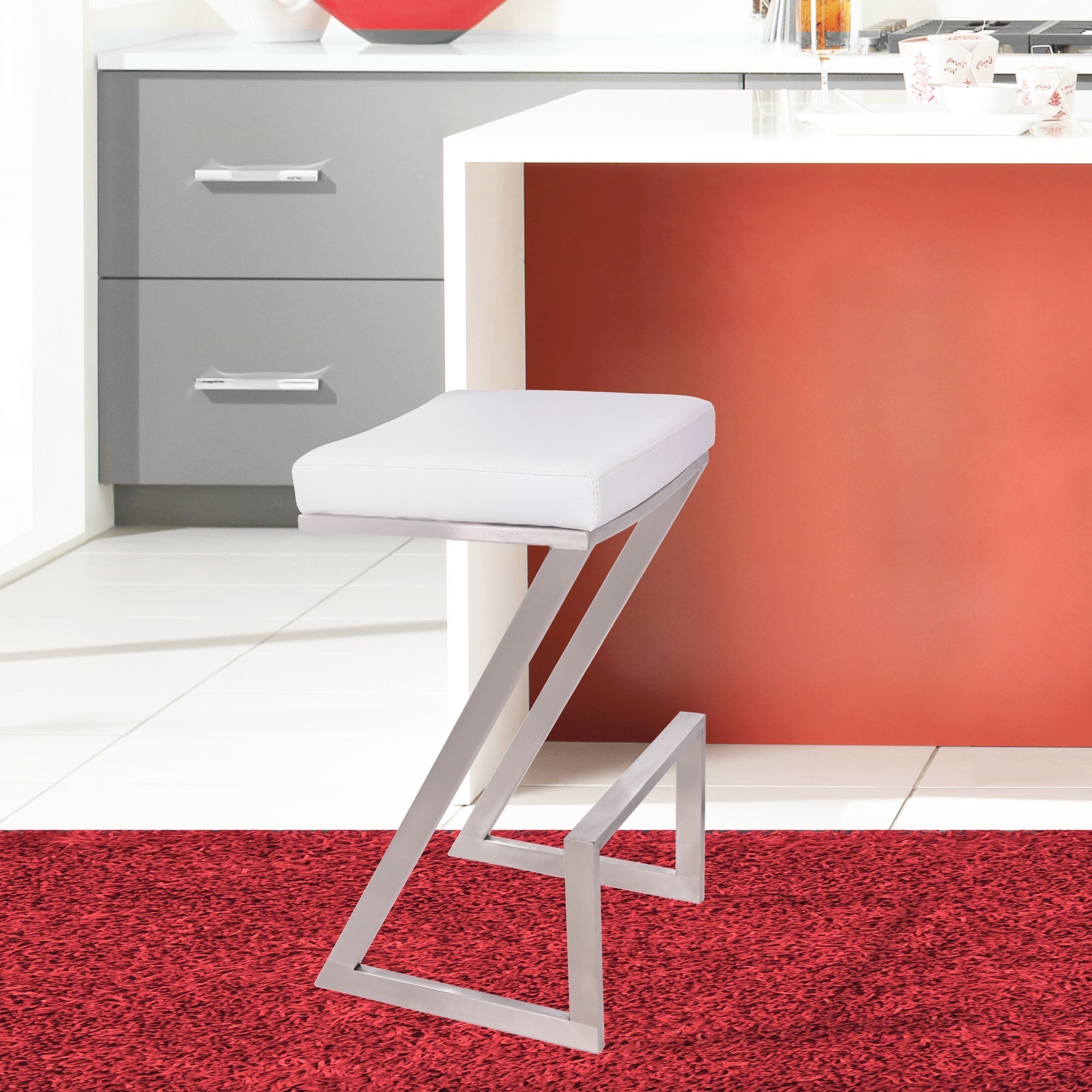 26" Counter Height Backless Barstool
