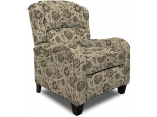 Traditional Push Back Recliner with Nailhead Trim