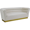 Meridian Furniture Bellini 3-Piece Cream Velvet Living Room Group