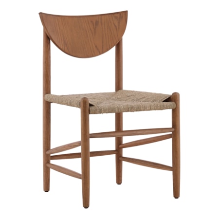 Accent Chair with Hand-woven Seagrass Seat