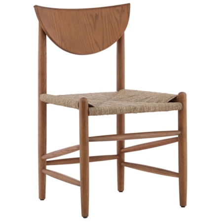 Accent Chair with Hand-woven Seagrass Seat