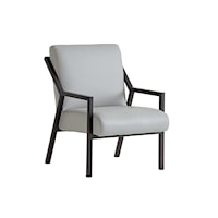 Weldon Leather Chair with Contemporary Metal Frame