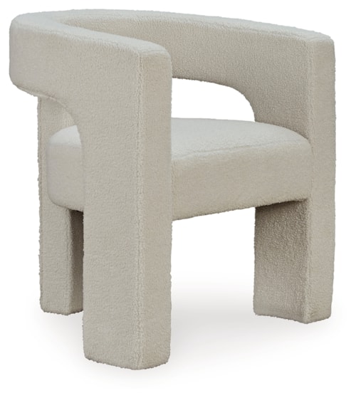 Barrel Accent Chair in Ivory Boucle
