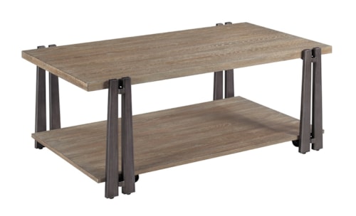 Rustic Cocktail Table with Casters