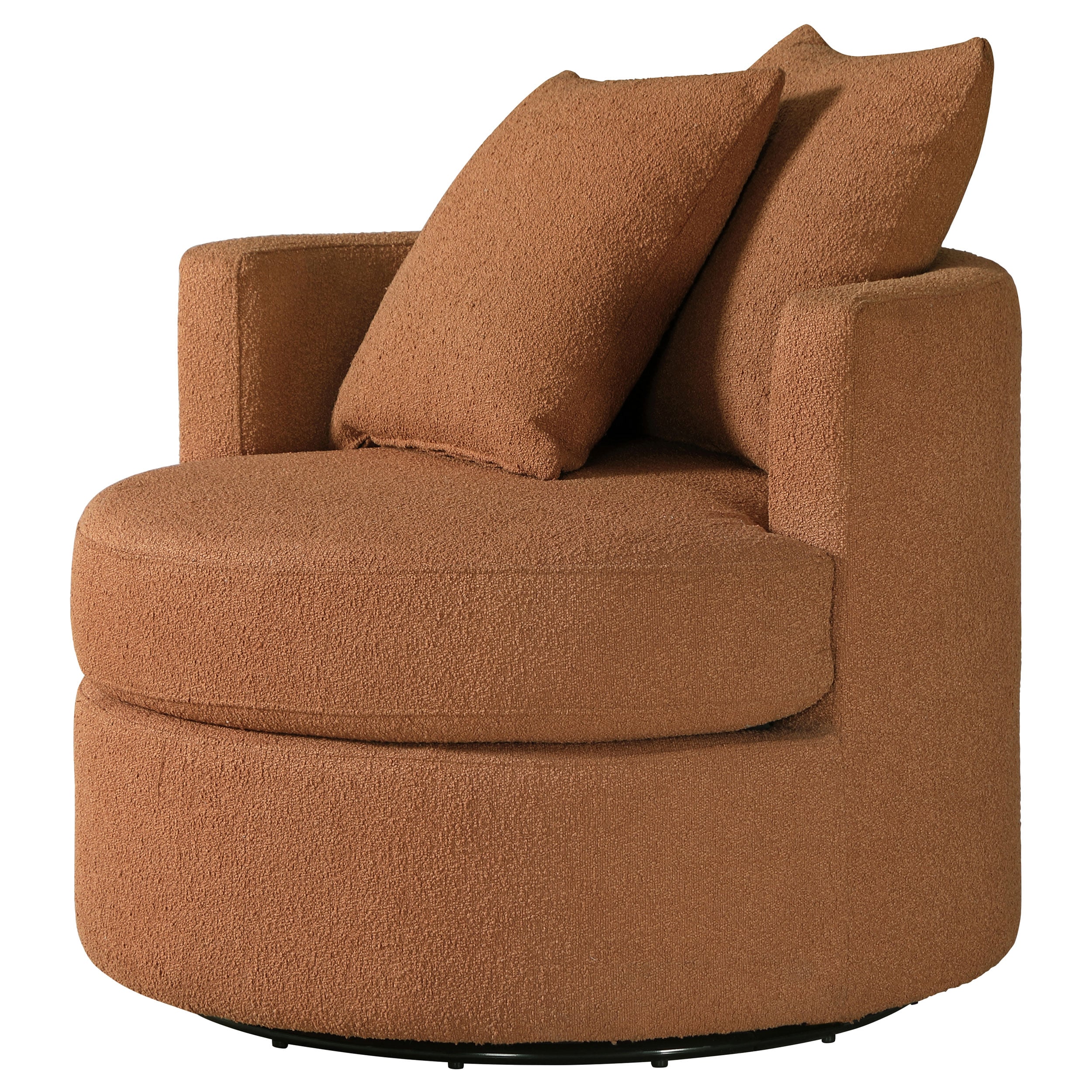 Coaster Debbie Debbie Swivel Accent Chair Burnt Orange