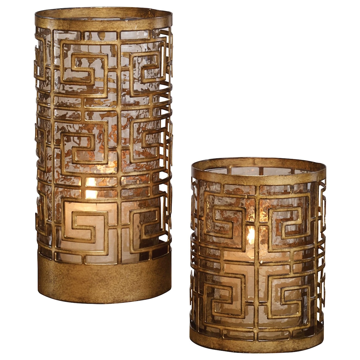 Uttermost Accessories - Candle Holders Ruhi Hurricane Candleholders, S/2