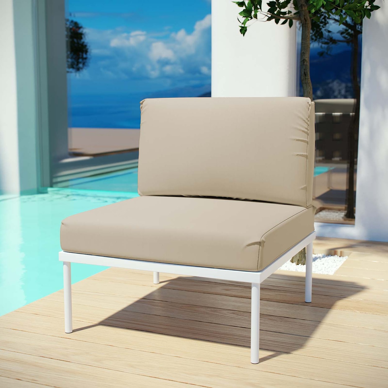 Modway Harmony Armless Outdoor Chair