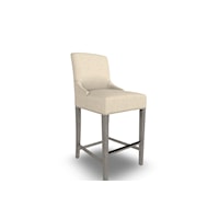 Transitional Upholstered Bar Stool