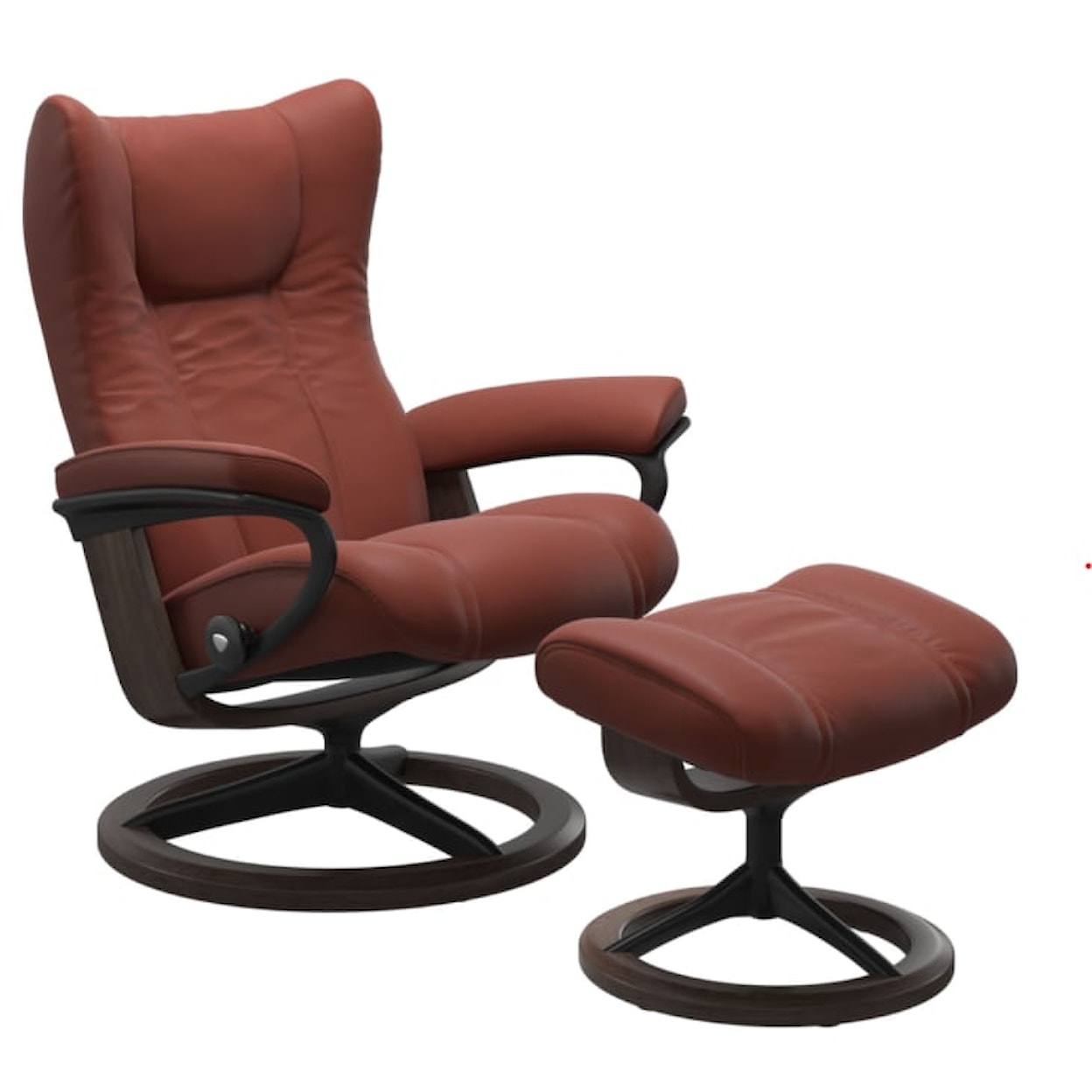 Stressless by Ekornes Wing Large Reclining Chair and Ottoman