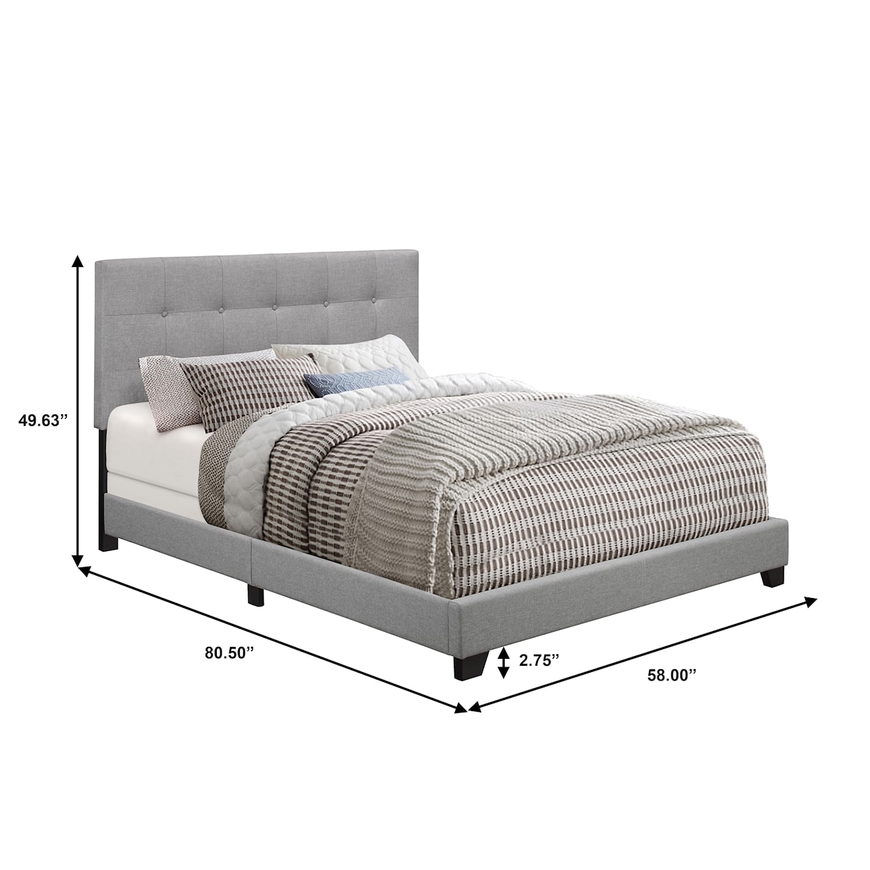 Accentrics Home Fashion Beds Full Upholstered Bed