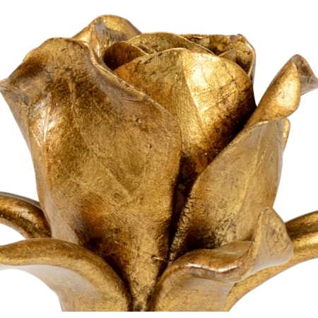 Small Rose On Stand - Gold