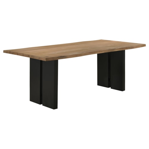 Bradshaw 80-Inch Live Edge Wood Dining Table Natural Acacia