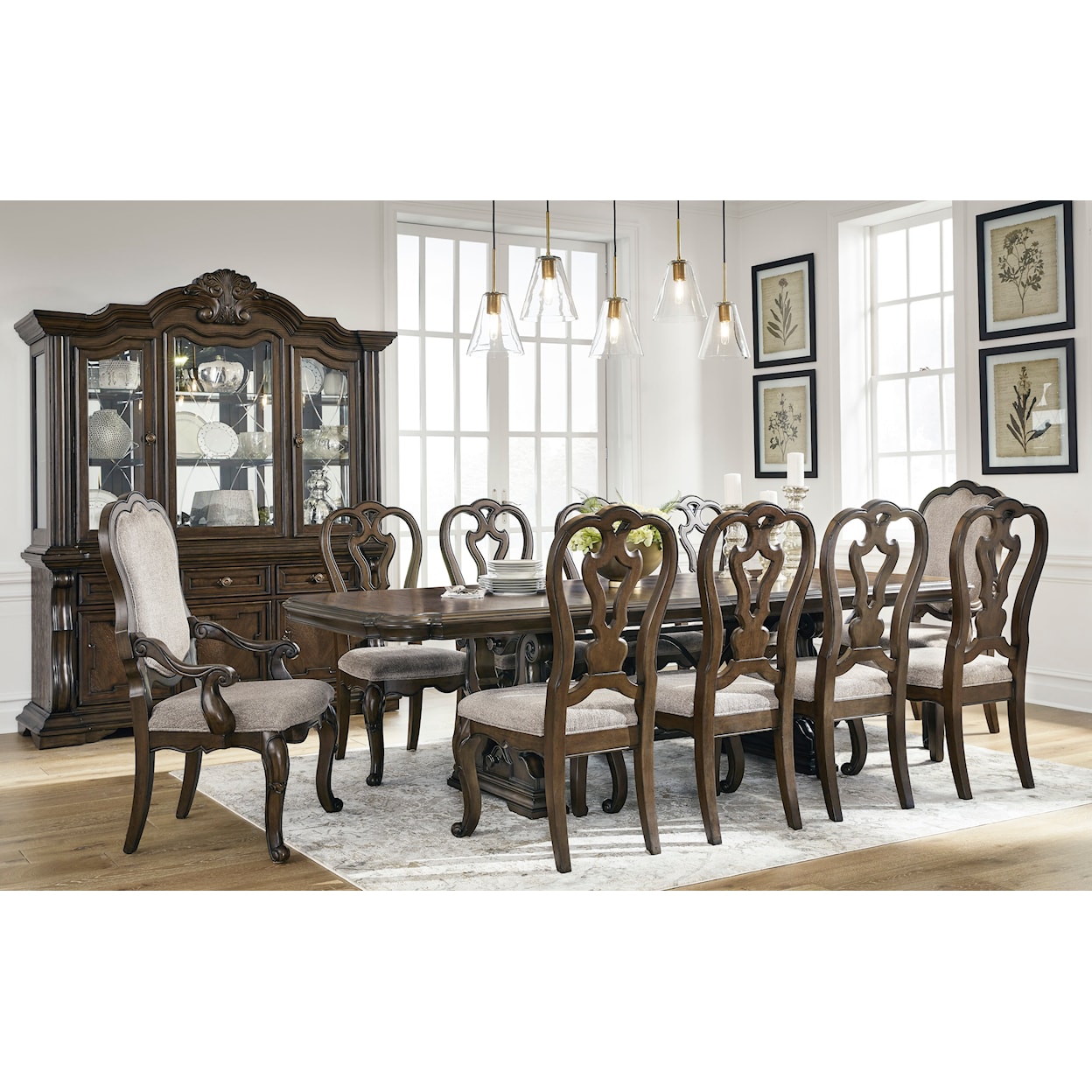 Ashley Furniture Signature Design Maylee 11-Piece Dining Set