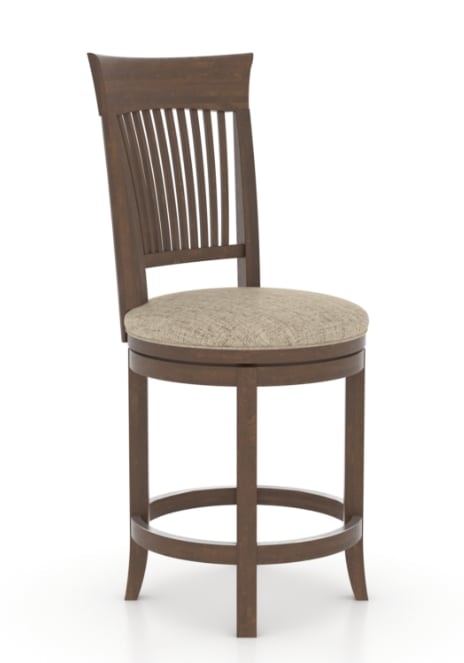 Traditional Customizable Upholstered Swivel Stool