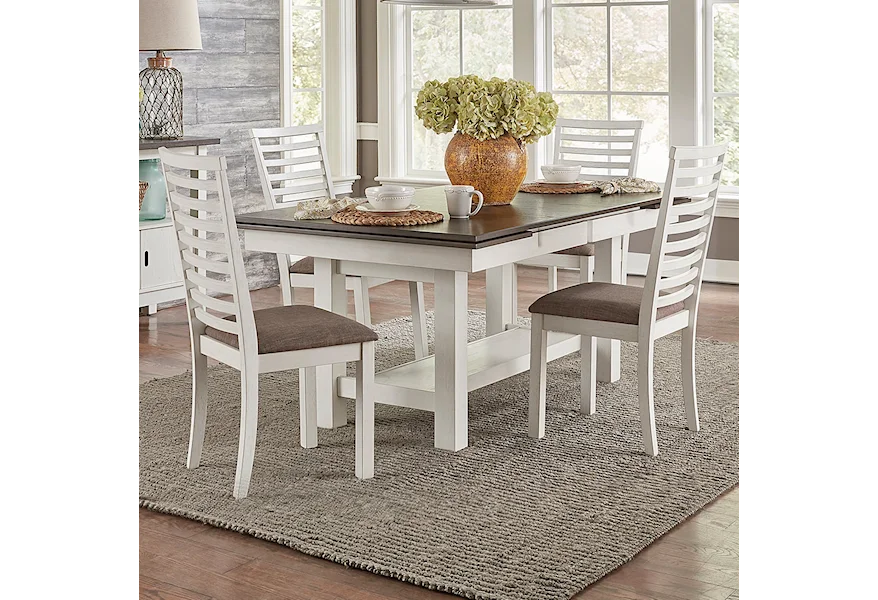 Brook Bay 5 Piece Trestle Table Set by Liberty Furniture at Gill Brothers Furniture