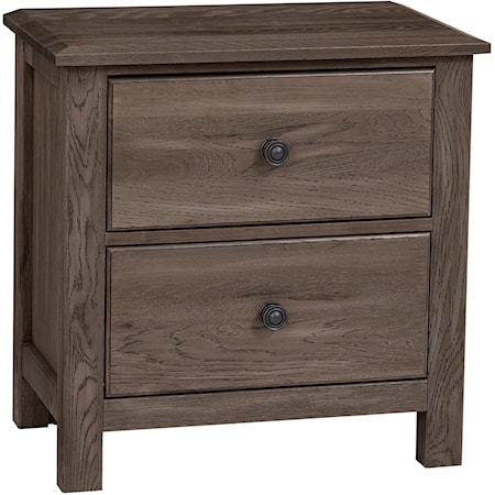 Casual 2-Drawer Nightstand with Soft-Close Drawers