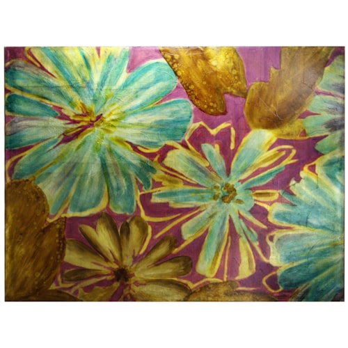 Handpainted Canvas with Foil Application