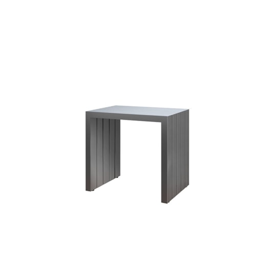 End Table With Plank Style Top - Graphite