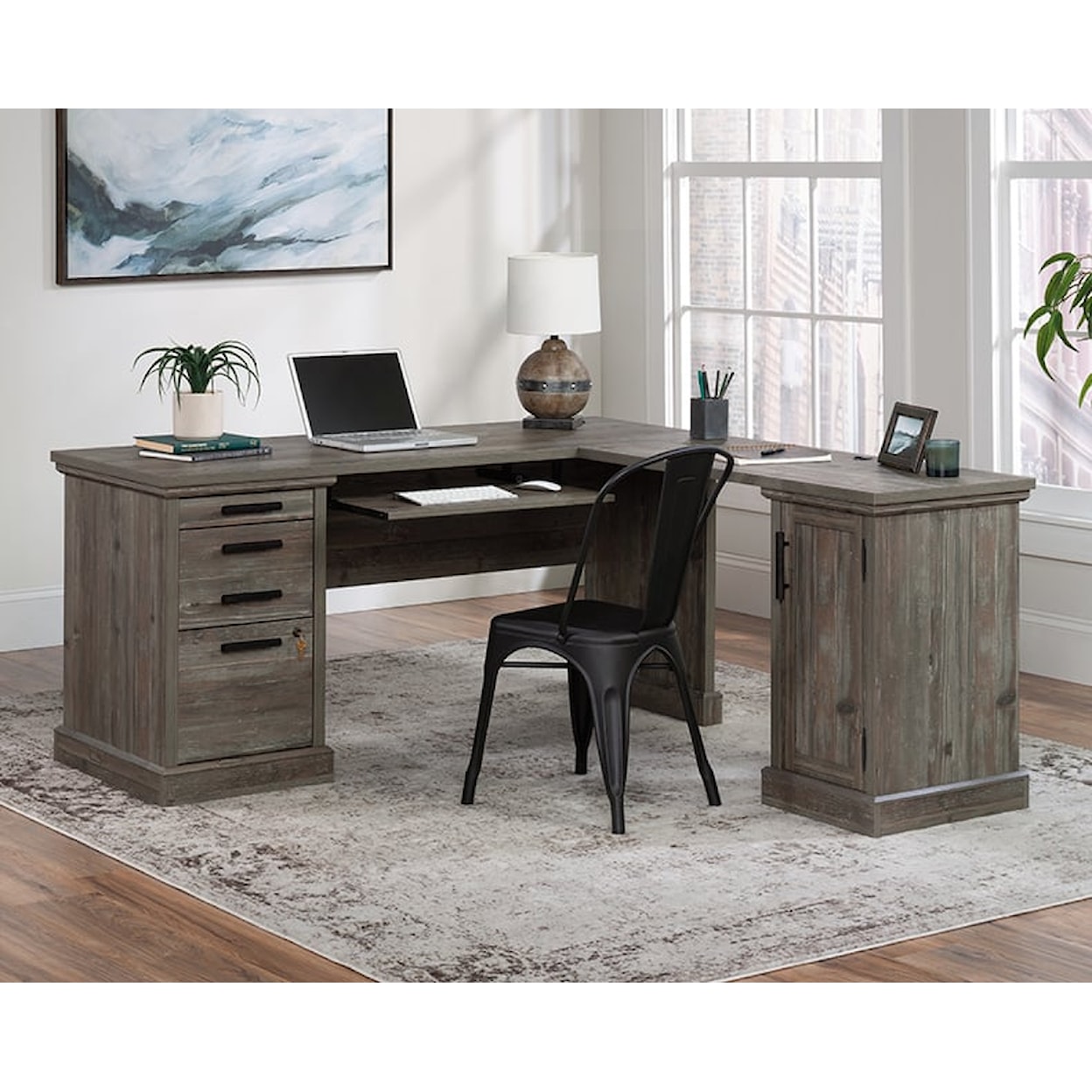 Sauder Aspen Post Aspen L-Shaped Home Office Desk