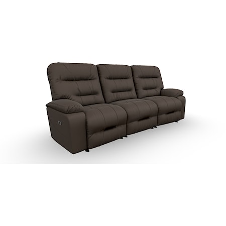 Casual Power Conversation Style Reclining Space Saver Sofa with Power Headrests and USB Ports