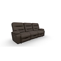 Casual Power Conversation Style Reclining Space Saver Sofa with USB Ports