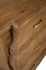 Furniture Classics Rustic 4-Drawer Chest with Gold Pulls