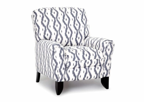 Contemporary High-Leg Recliner with Flared Armrests