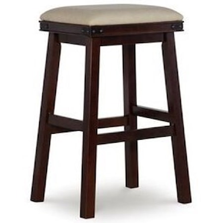 Contemporary Barstool with Upholstered Seat