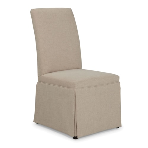 Customizable Set of 2 Skirted Dining Chairs