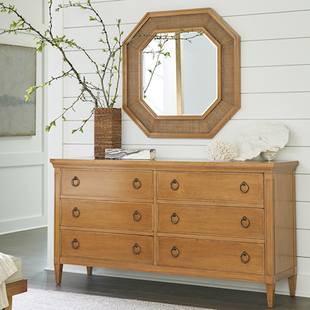 Dresser and Mirror Set