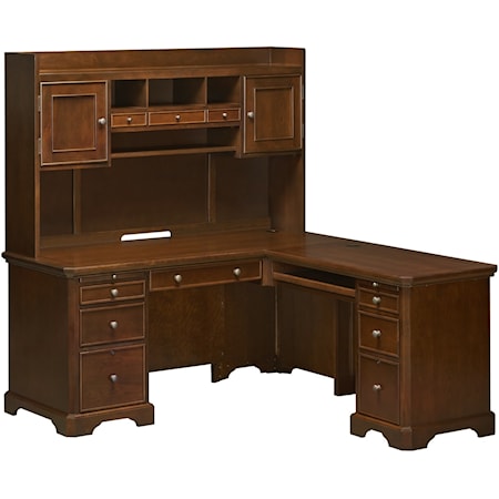 L-Shaped Desk & Hutch