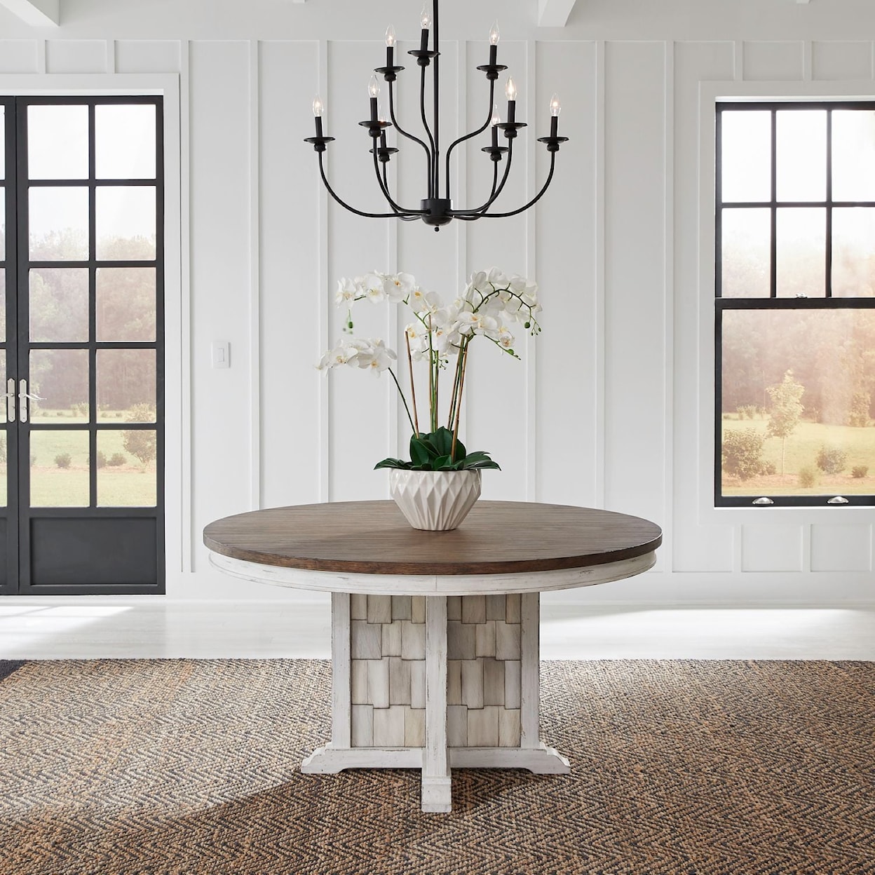 Liberty Furniture River Place X-Style Single Pedestal Round Table