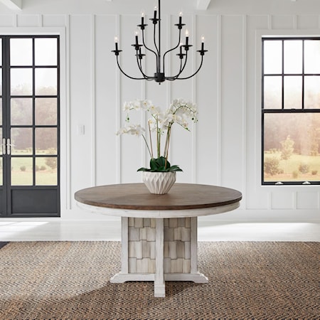 X-Style Single Pedestal Round Table