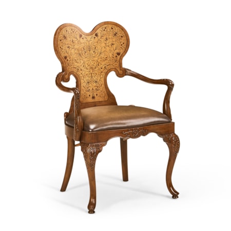 Seaweed Marquetry Arm Chair