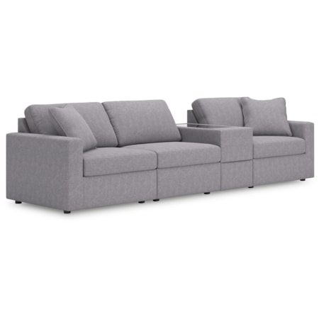 4-Piece Sectional Console